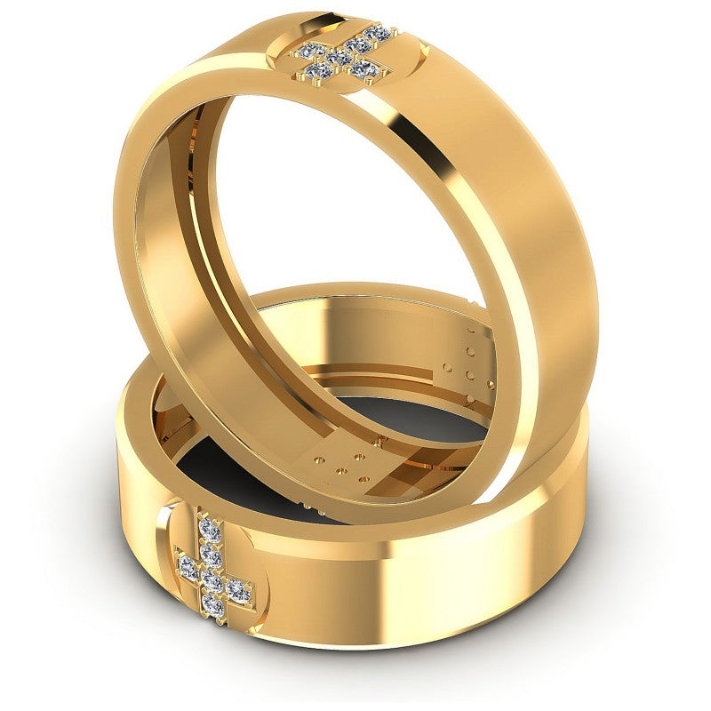 Round Cut Diamonds Wedding Sets in 14KT Rose Gold