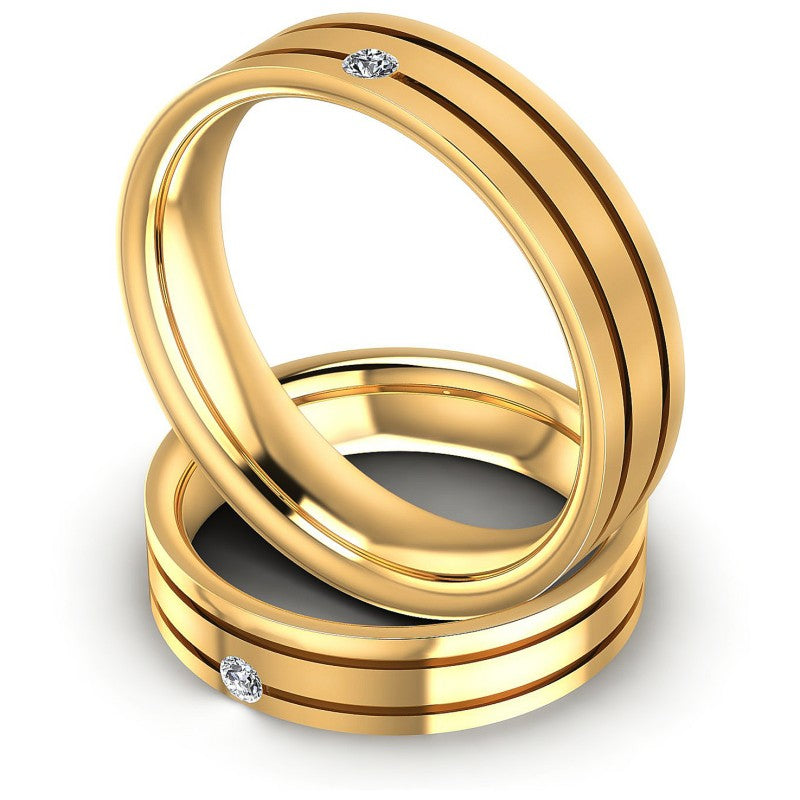 Round Cut Diamonds Wedding Sets in 14KT Rose Gold