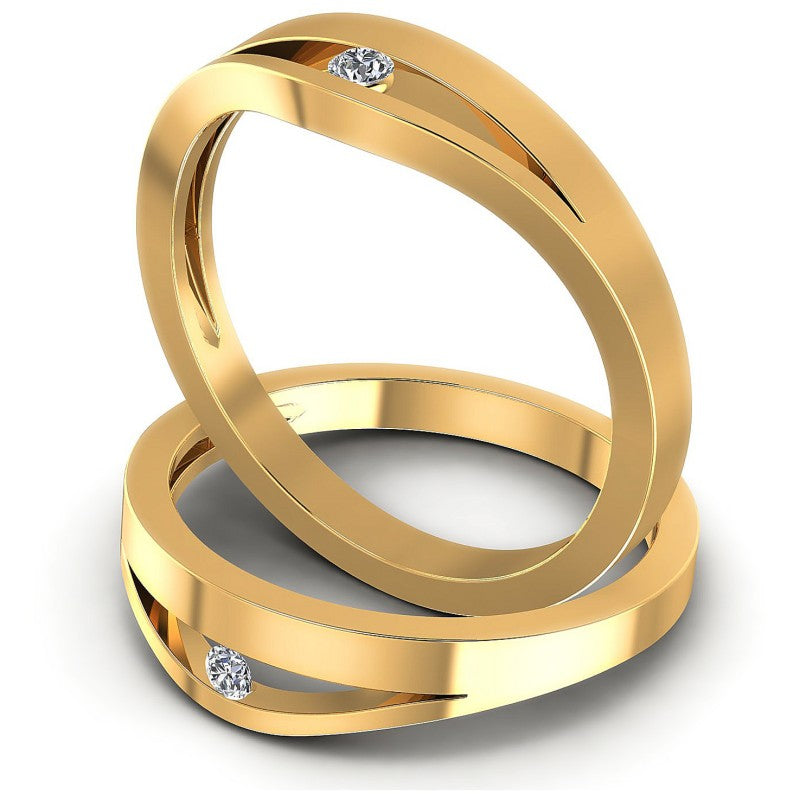 Round Cut Diamonds Wedding Sets in 14KT Rose Gold