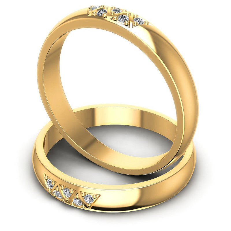 Round Cut Diamonds Wedding Sets in 14KT Rose Gold