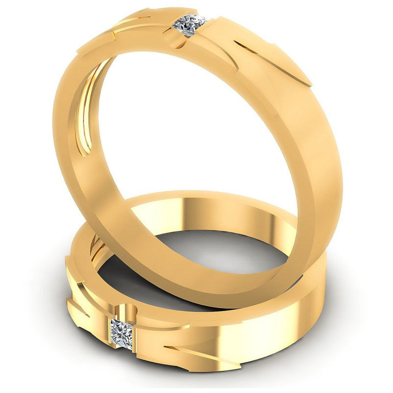 Princess Cut Diamonds Wedding Sets in 14KT Rose Gold