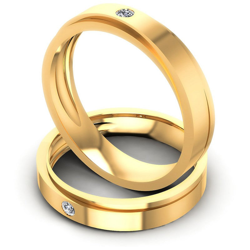 Round Cut Diamonds Wedding Sets in 14KT Rose Gold