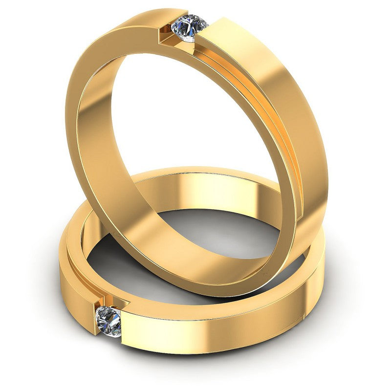 Round Cut Diamonds Wedding Sets in 14KT Rose Gold