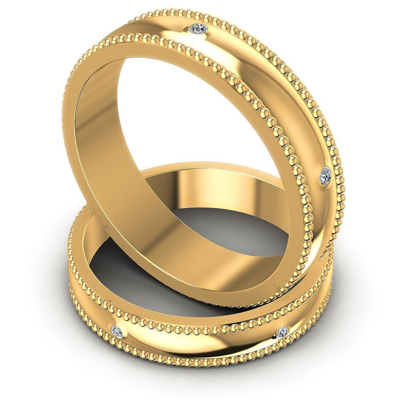 Round Cut Diamonds Wedding Sets in 14KT Rose Gold