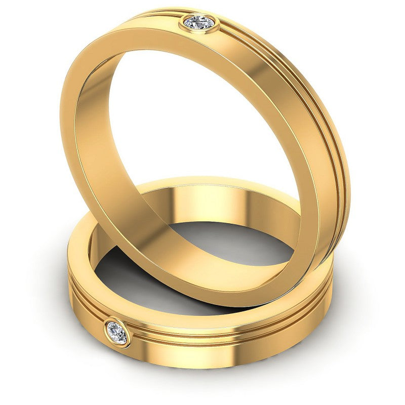 Round Cut Diamonds Wedding Sets in 14KT Rose Gold