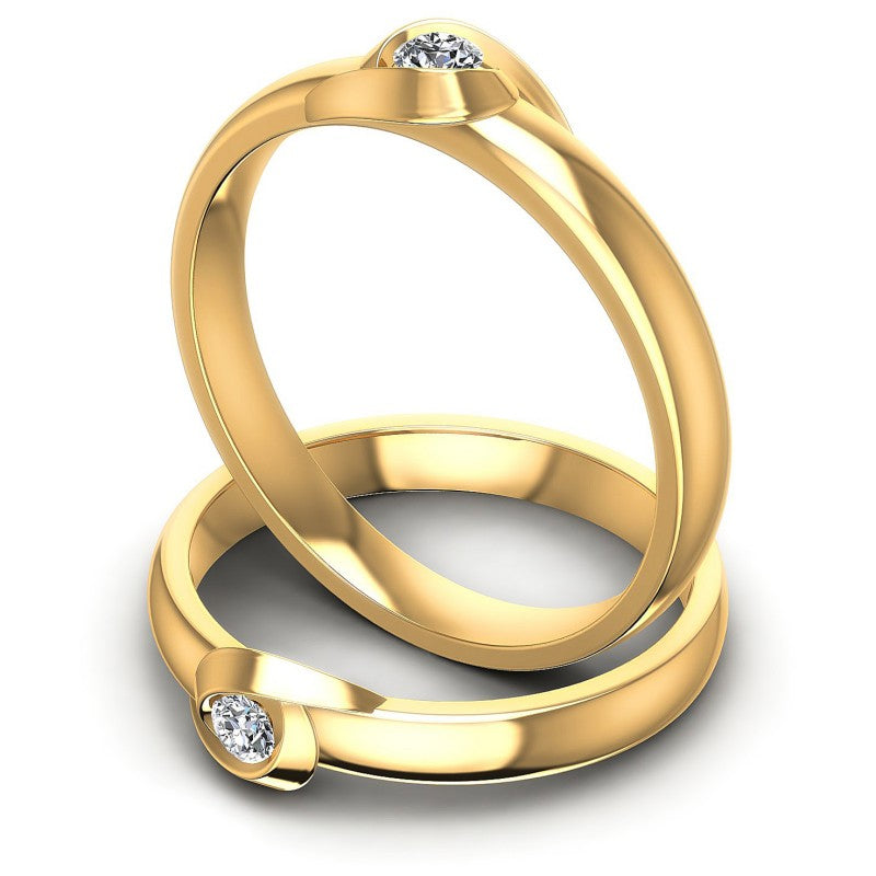 Round Cut Diamonds Wedding Sets in 14KT Rose Gold