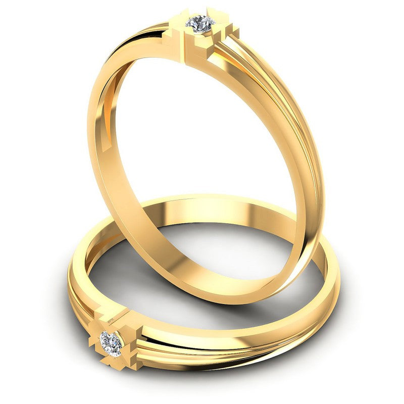 Round Cut Diamonds Wedding Sets in 14KT Rose Gold