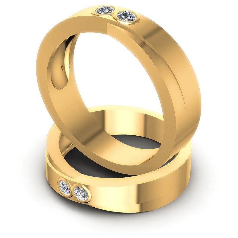 Round Cut Diamonds Wedding Sets in 14KT Rose Gold