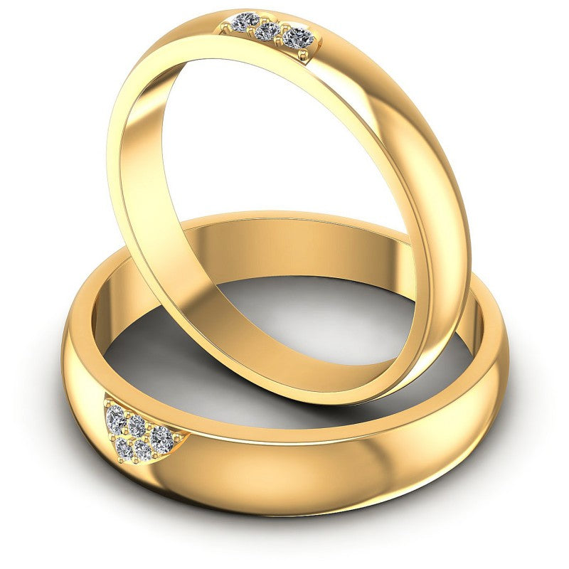 Round Cut Diamonds Wedding Sets in 14KT Rose Gold