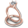 Round And Oval Cut Diamonds Bridal Set in 18KT Rose Gold