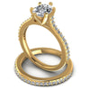 Round And Oval Cut Diamonds Bridal Set in 14KT Rose Gold