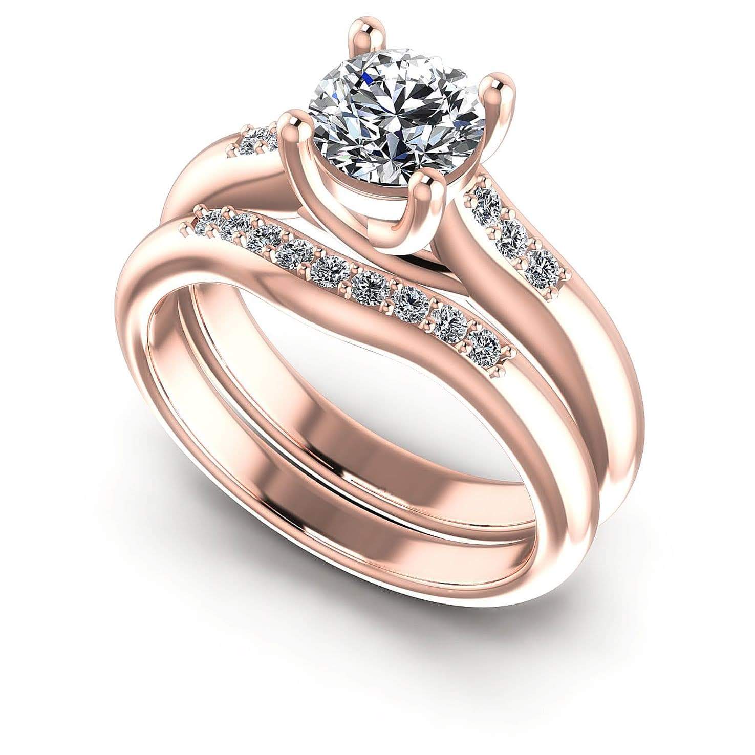 Bridal Sets 0.60-1.75CT Round Cut Diamonds