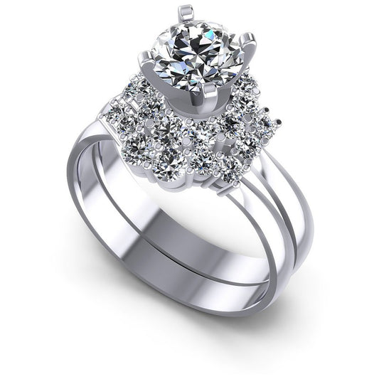 Round Diamonds 1.25CT Bridal Set in 14KT White Gold