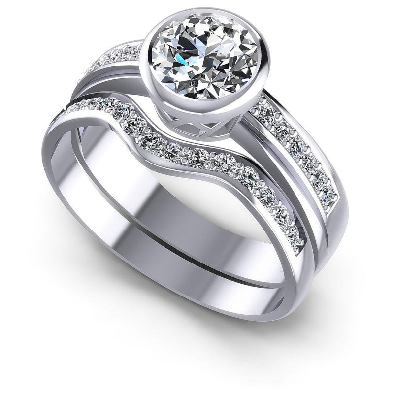 Round Diamonds 0.70CT Bridal Set in 14KT White Gold