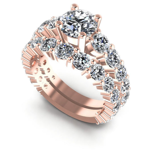 Round Diamonds 3.55CT Bridal Set in 18KT White Gold