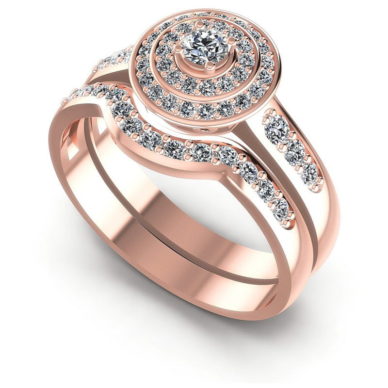 Round Diamonds 0.75CT Bridal Set in 18KT White Gold