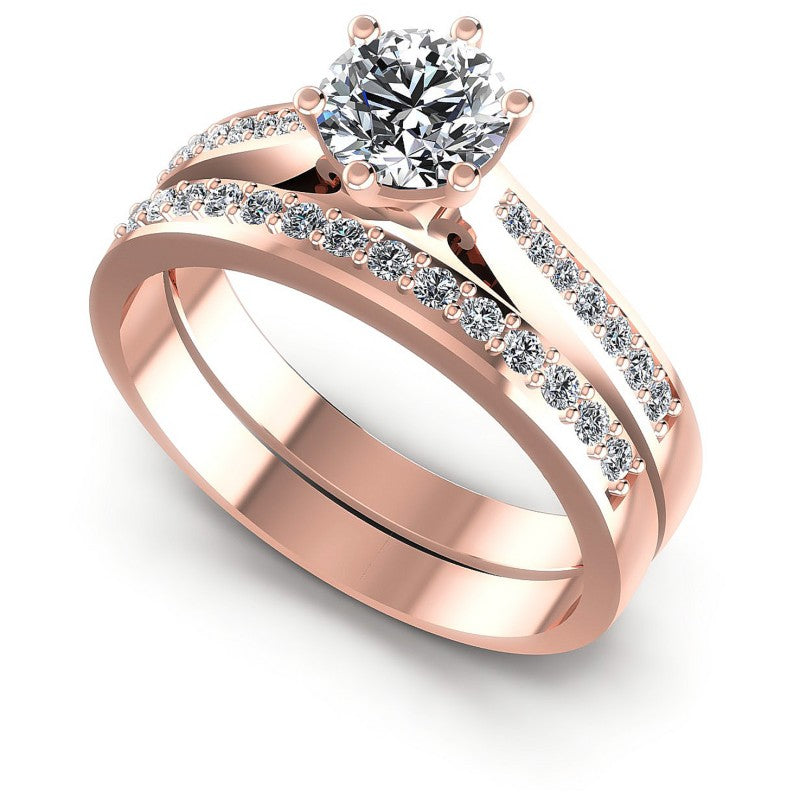 Round Diamonds 0.70CT Bridal Set in 18KT White Gold