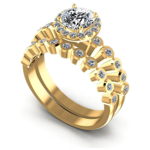 Round Diamonds 0.80CT Bridal Set in 14KT White Gold