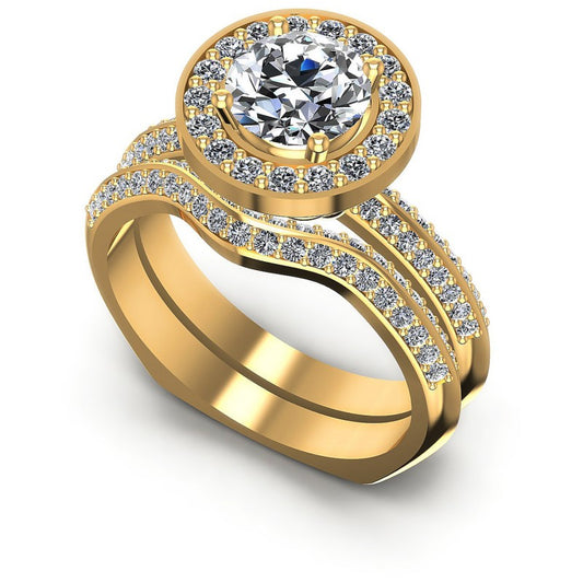 Round Diamonds 1.25CT Bridal Set in 14KT White Gold