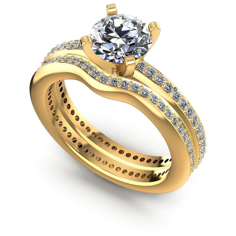 Round Diamonds 1.15CT Bridal Set in 14KT White Gold