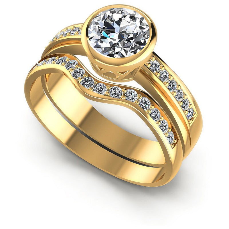 Round Diamonds 0.70CT Bridal Set in 14KT White Gold