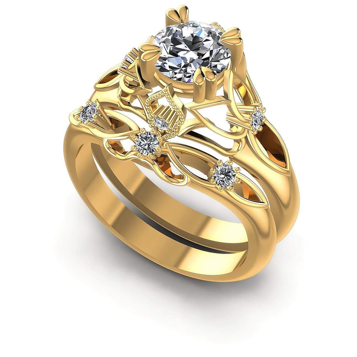 0.55-1.70 CT Round Cut Diamonds - Bridal Set