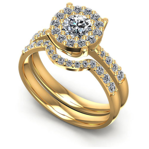 Round Diamonds 1.00CT Bridal Set in 14KT White Gold