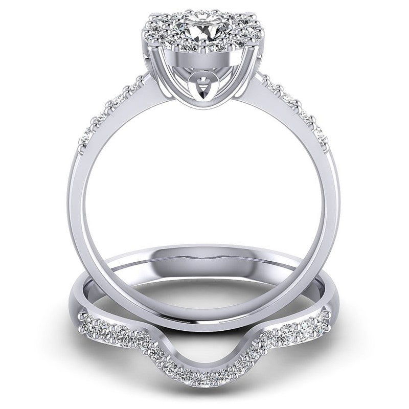 Round Diamonds 1.00CT Bridal Set in 14KT Yellow Gold