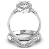Round and Pear Diamonds 1.00CT Bridal Set in 14KT Yellow Gold