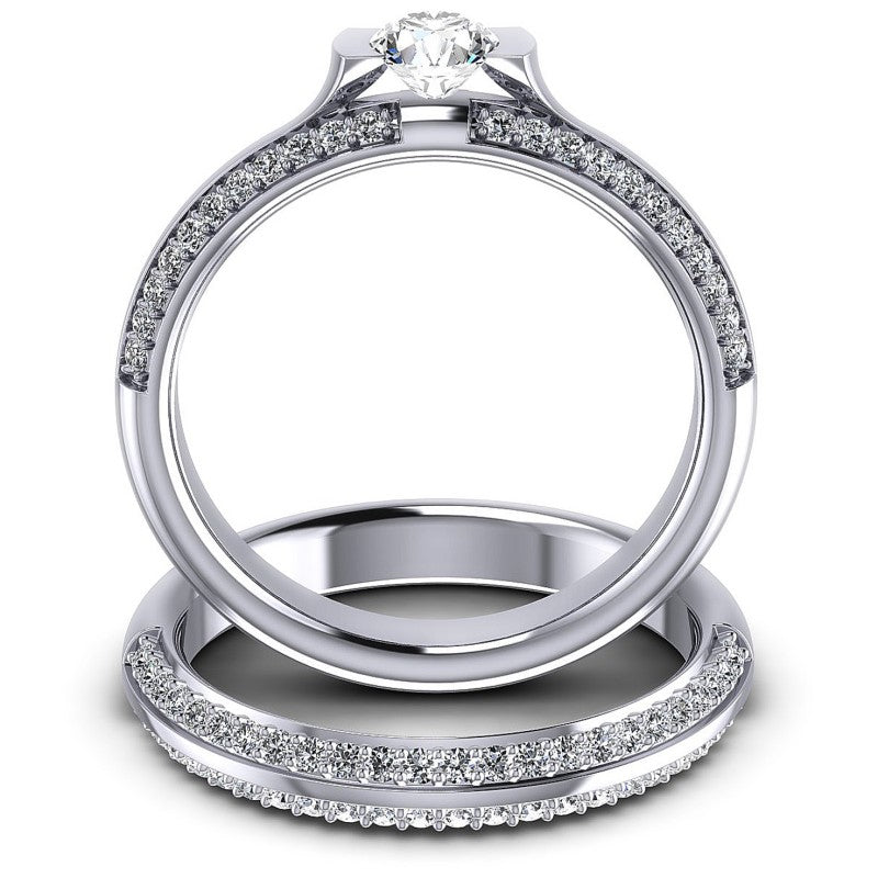 Round Diamonds 1.15CT Bridal Set in 14KT Yellow Gold