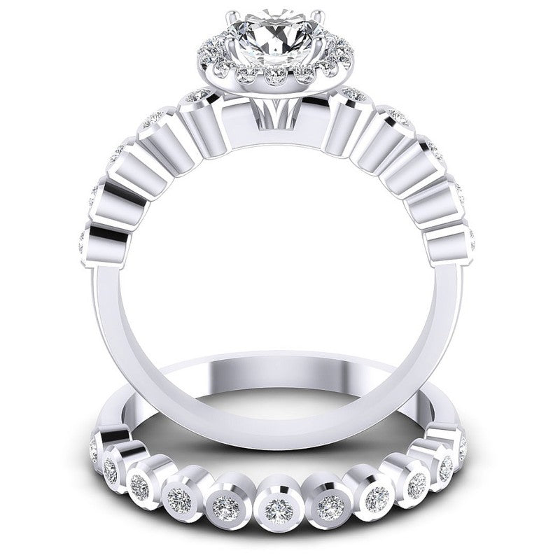 Round Diamonds 0.80CT Bridal Set in 14KT Yellow Gold