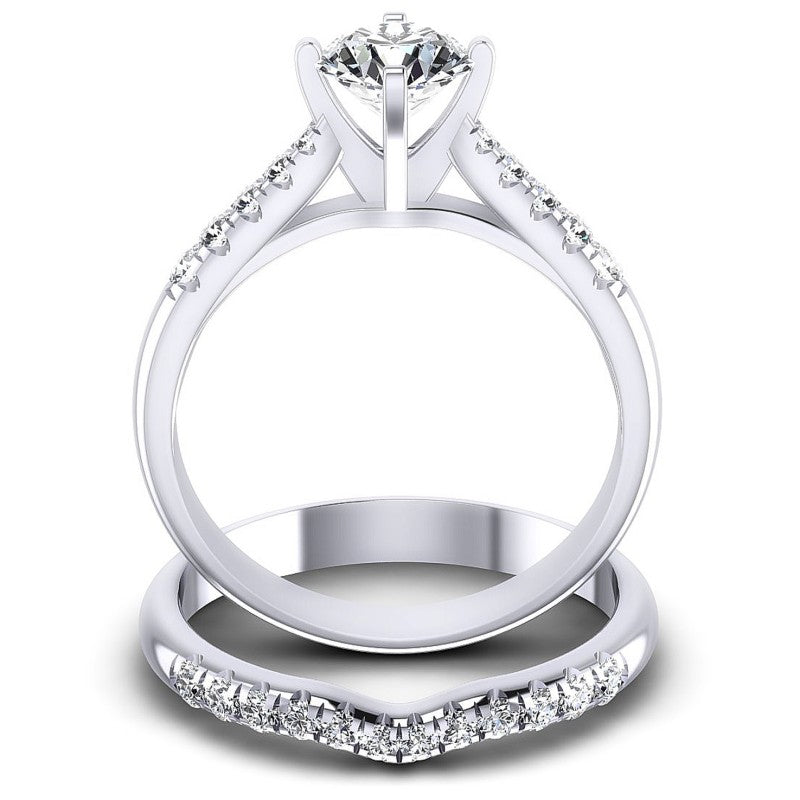 Round Diamonds 0.85CT Bridal Set in 14KT Yellow Gold