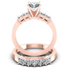 Princess and Round Diamonds 1.75CT Bridal Set in 18KT Yellow Gold