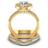 Round Diamonds 1.25CT Bridal Set in 14KT Yellow Gold