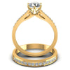 Round Diamonds 0.70CT Bridal Set in 14KT Yellow Gold