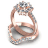 Round Diamonds 1.35CT Bridal Set in 18KT Rose Gold