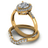 Round and Pear Diamonds 1.00CT Bridal Set in 14KT Rose Gold