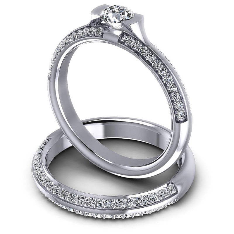 Round Diamonds 1.15CT Bridal Set in 14KT Rose Gold