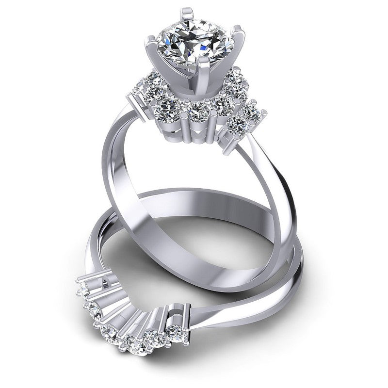 Round Diamonds 1.25CT Bridal Set in 14KT Rose Gold
