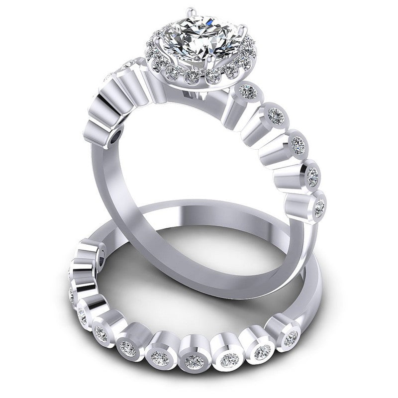 Round Diamonds 0.80CT Bridal Set in 14KT Rose Gold