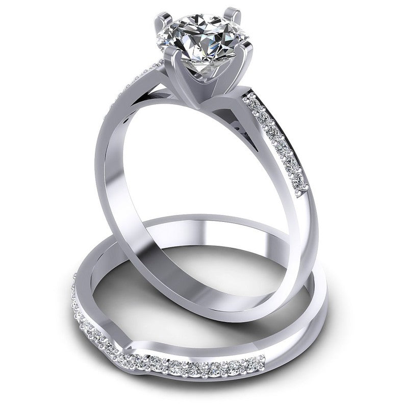 Round Diamonds 0.65CT Bridal Set in 14KT Rose Gold