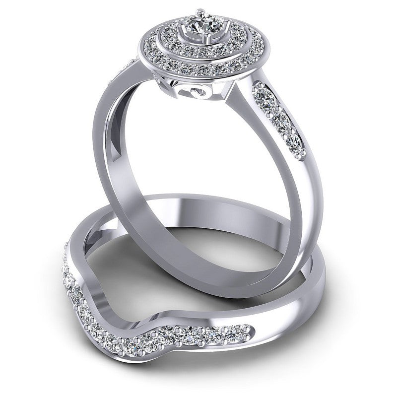 Round Diamonds 0.75CT Bridal Set in 14KT Rose Gold