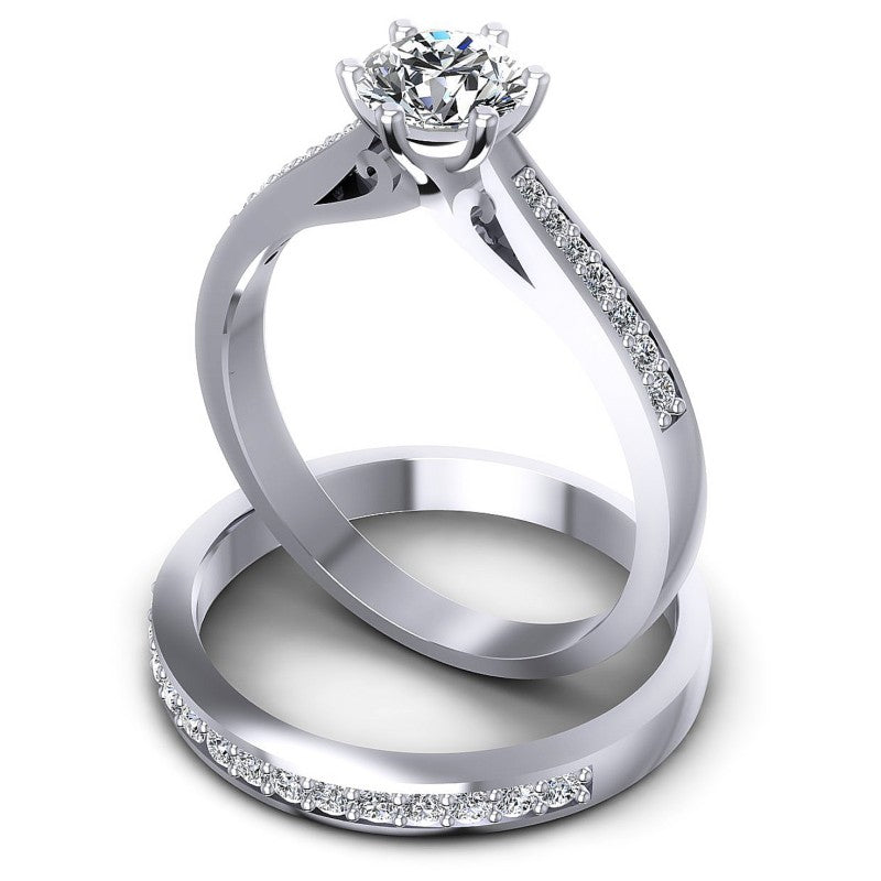 Round Diamonds 0.70CT Bridal Set in 14KT Rose Gold
