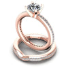 Round Diamonds 1.15CT Bridal Set in 18KT Rose Gold