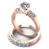 Princess and Round Diamonds 1.75CT Bridal Set in 18KT Rose Gold