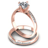 Round Diamonds 0.65CT Bridal Set in 18KT Rose Gold
