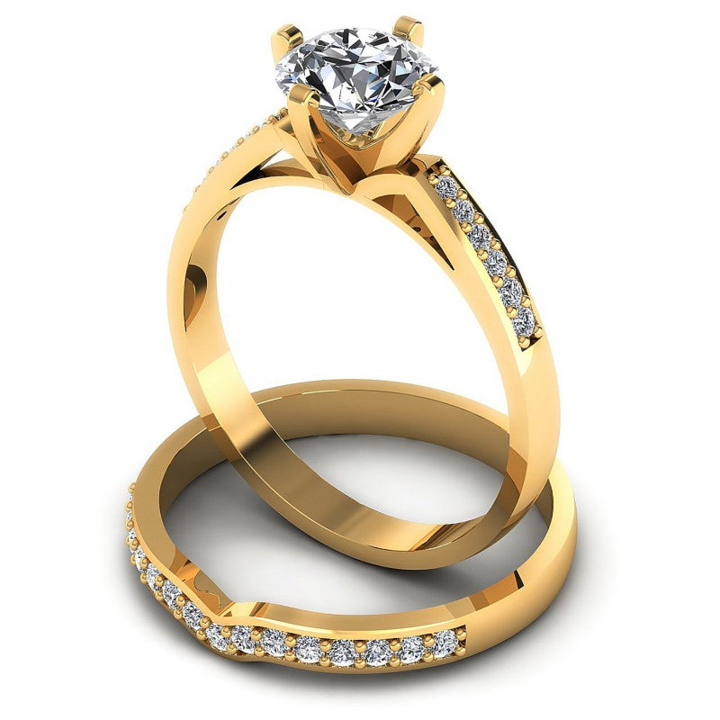 Round Diamonds 0.65CT Bridal Set in 14KT Rose Gold