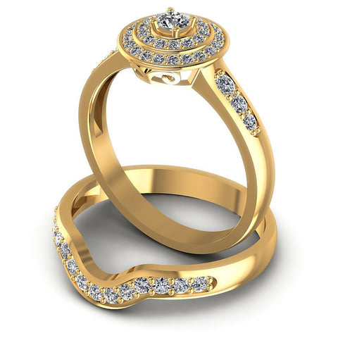 Round Diamonds 0.75CT Bridal Set in 14KT Rose Gold