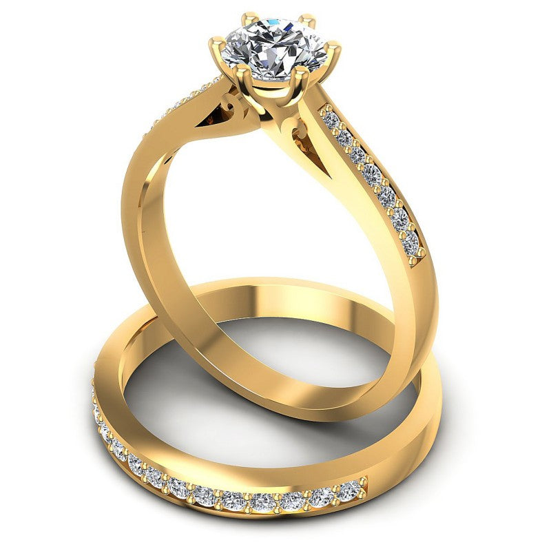 Round Diamonds 0.70CT Bridal Set in 14KT Rose Gold
