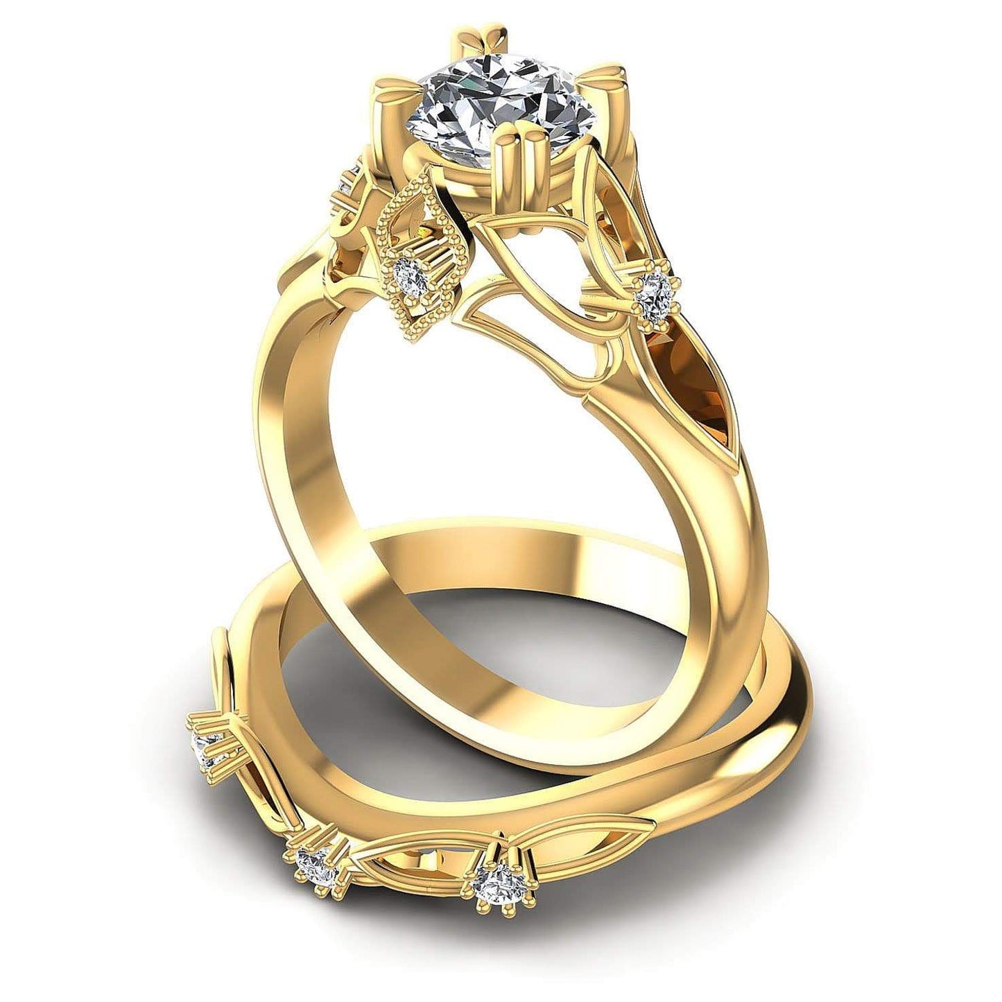 Bridal Sets 0.55-1.70CT Round Cut Diamonds